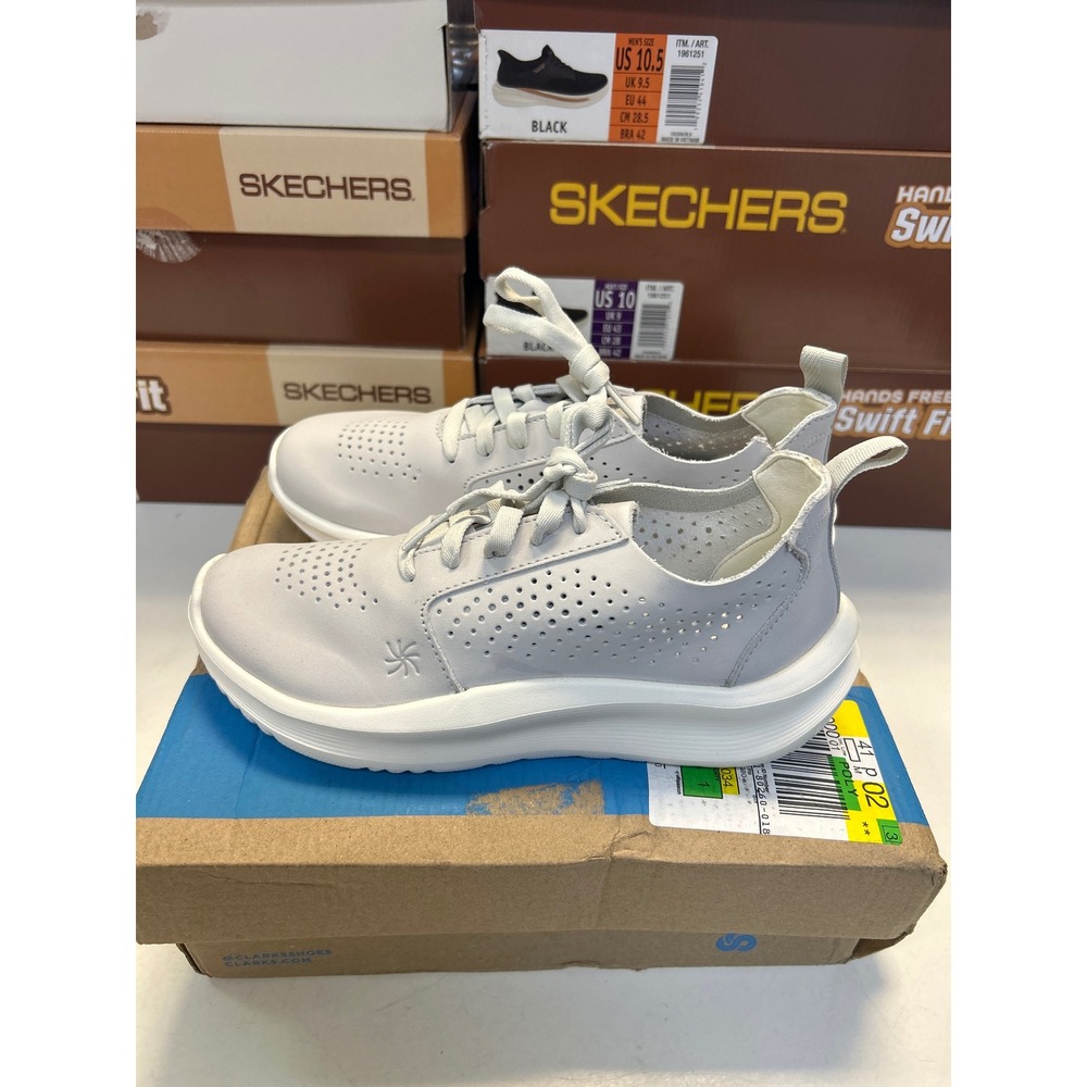 Clarks Solevana Style Sneaker Women's 6 Off White New Cloudsteppers Shoe 0592